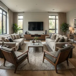 Optimize Furniture Layout in a 14x14 Living Room with a TV