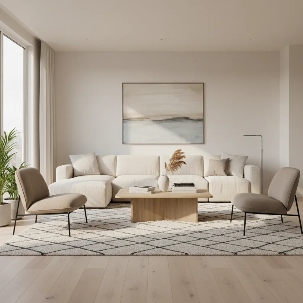 Optimizing Traffic Flow and Furniture Spacing in a 14x20 Living Room