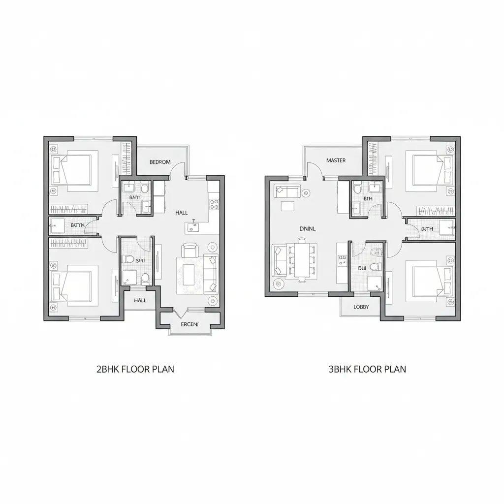 2BHK vs 3BHK Layouts for a 1500 Sq Ft House in India Which Design Works Best
