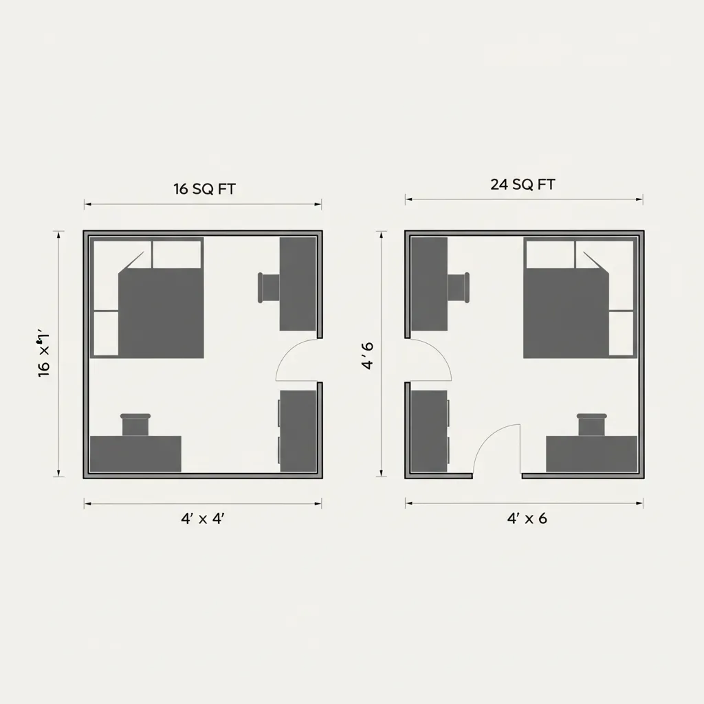 24 Square Feet vs 16 Square Feet