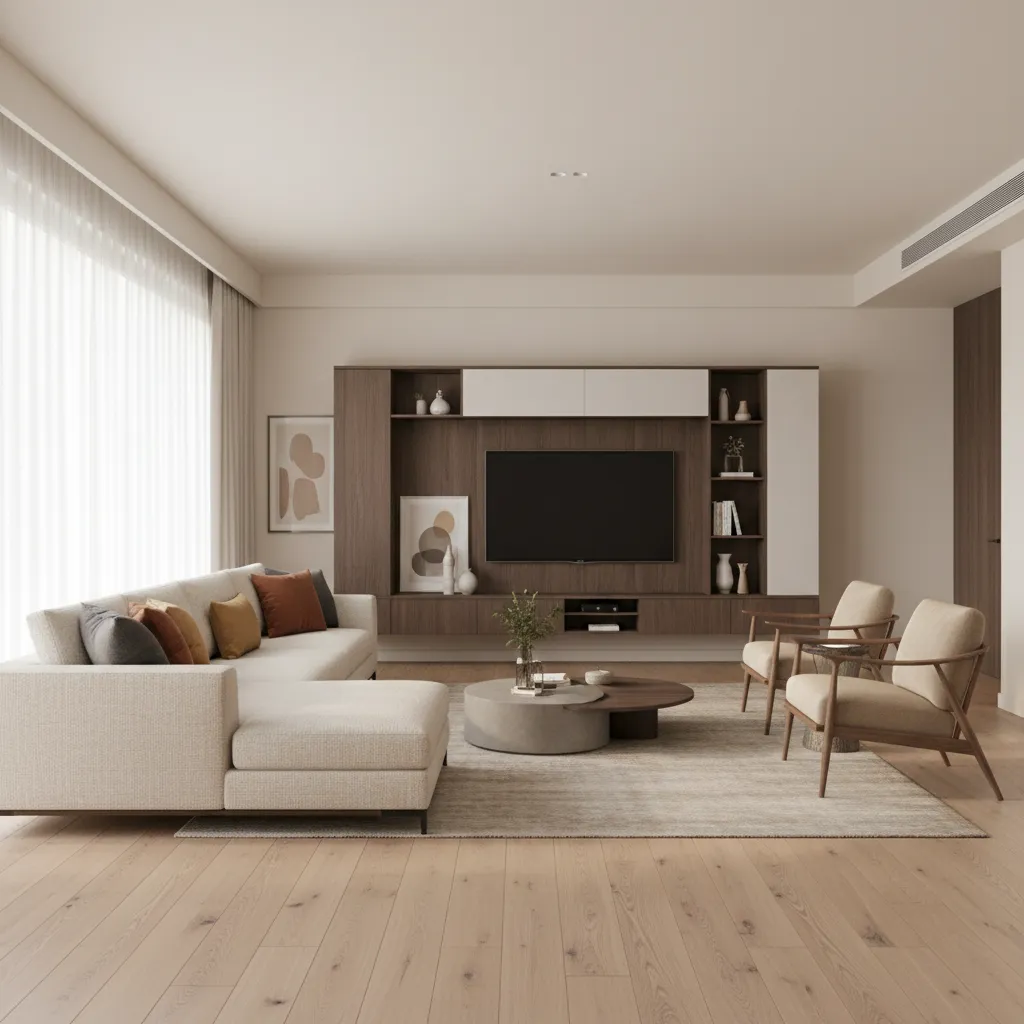 How Interior Designers in India Design a 16 x 17 Living Room