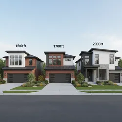 1700 vs 1500 vs 2000 Sq Ft House Cost Comparison