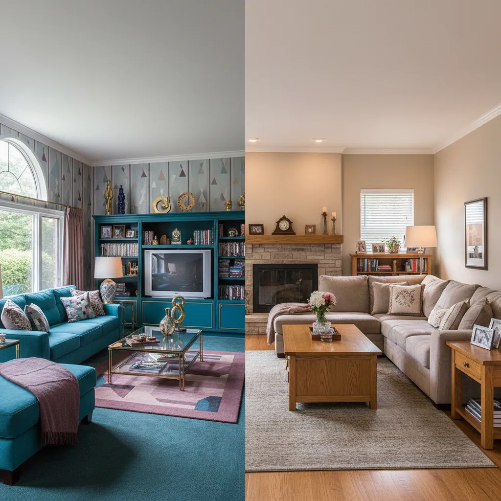 1980s vs 1990s Home Decor Key Style Differences