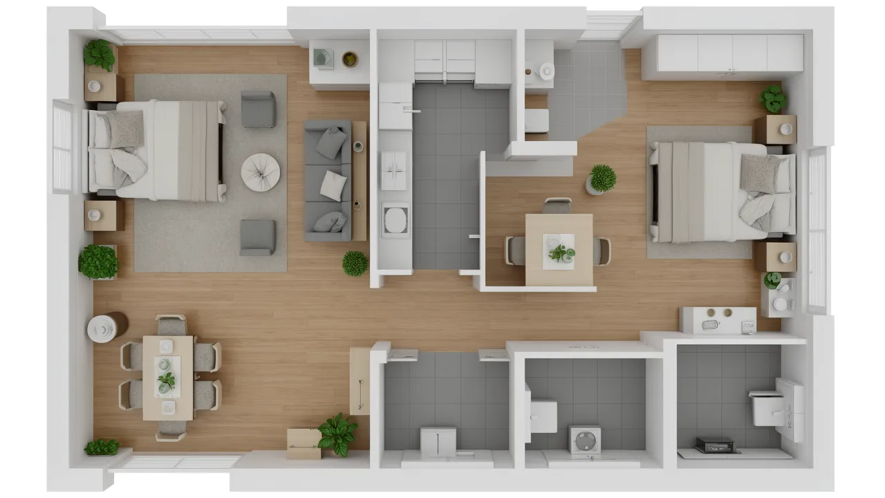 5 Smart Ideas for a 1 BHK Apartment Floor Plan
