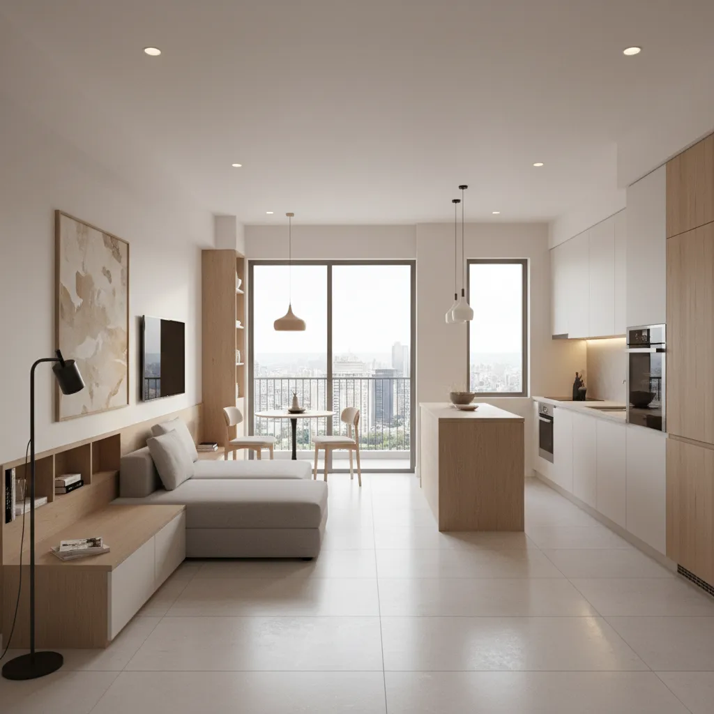 1 BHK Flat in Delhi NCR with 5 Smart Design Ideas