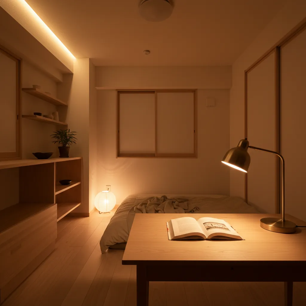 光の三層設計：日式風の明暗で“静かな時間”を演出