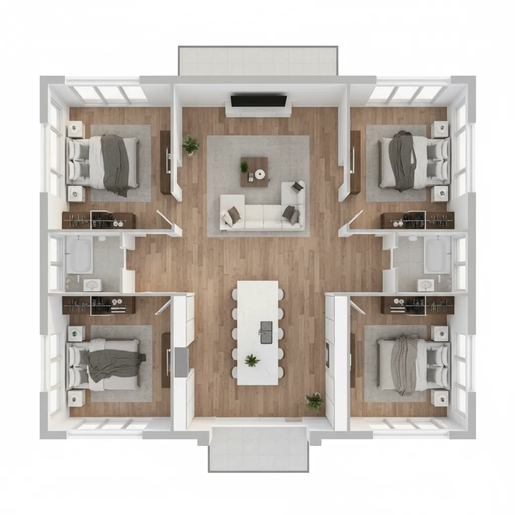 How to Optimize a 2000 Sq Ft Floor Plan With Two Master Suites