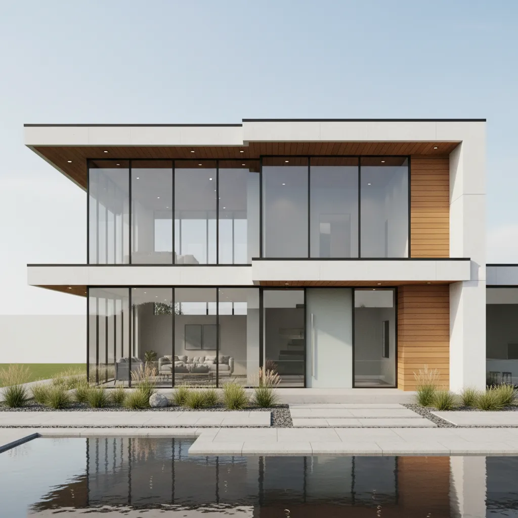 Modern elevation design for a 2000 sq ft contemporary house