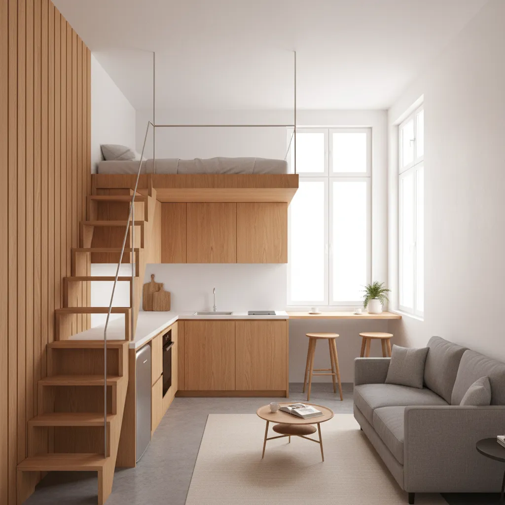 Phòng trọ 20m2 có gác lửng tối ưu diện tích