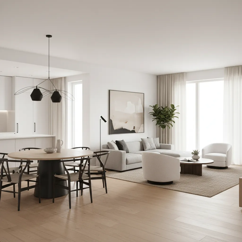 How Apartments and Condos Handle 22 x 13 Living Dining Room Layouts