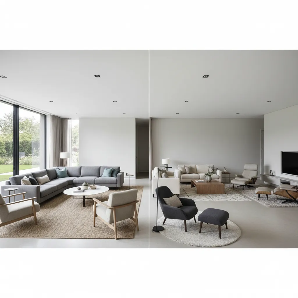 24x32 Living Room Layout Ideas: Open Concept vs Zoned Layout Comparison