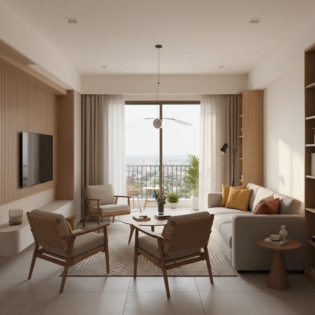 2 BHK Flat Panvel Space Savvy Interior Design Ideas