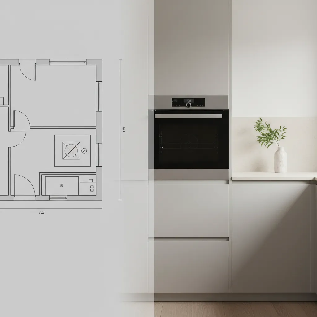 2D Oven Symbols vs Real Appliance Dimensions in Floor Plans