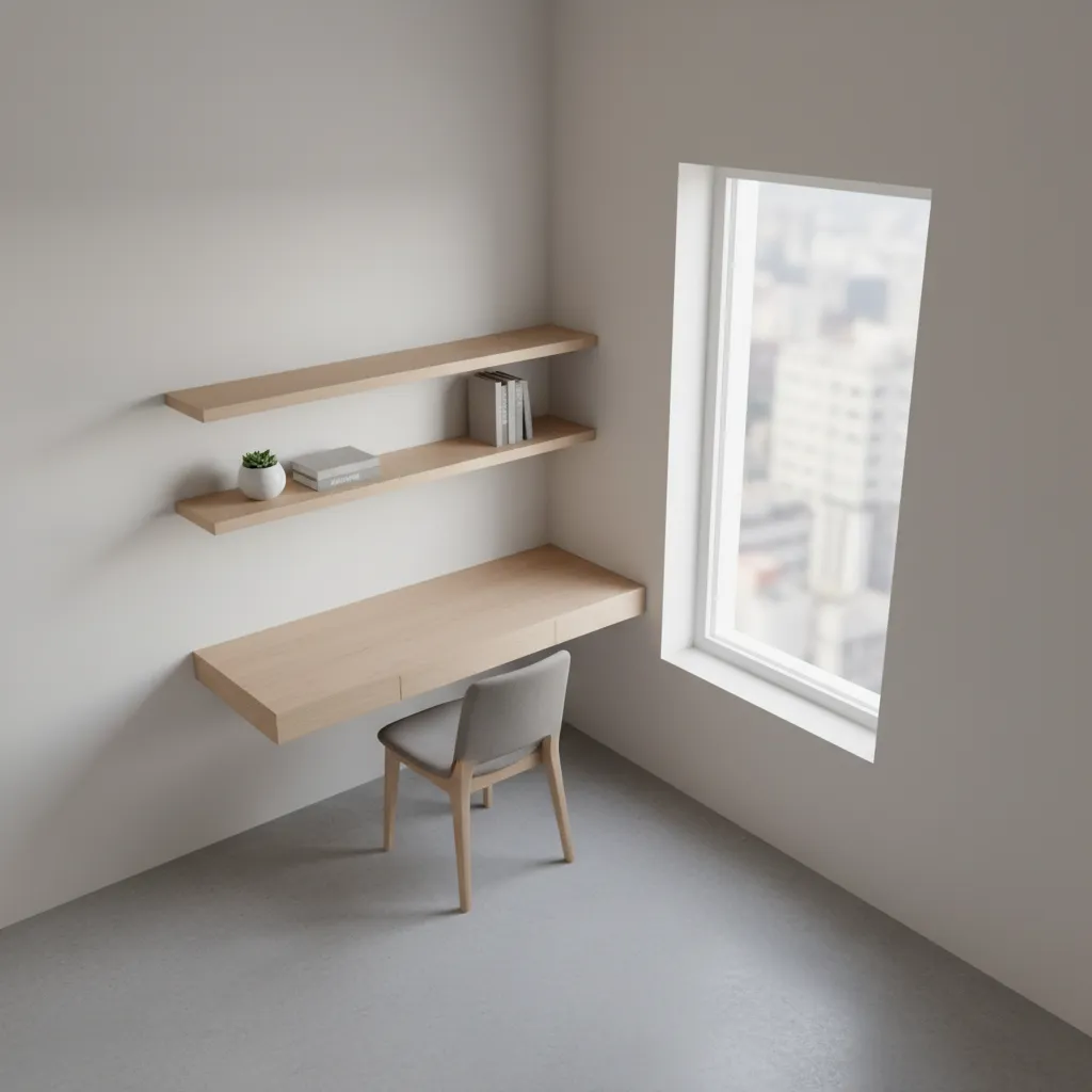 Small 30 square feet room layout with desk and chair