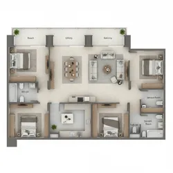 Where Should a Servant Room Be Located in a 3 BHK Flat Plan