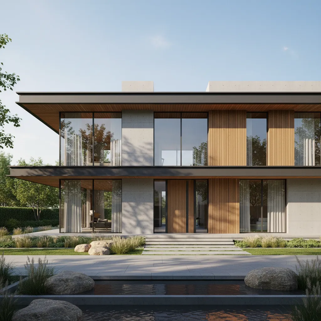 Photorealistic architectural render created from a 3D building model