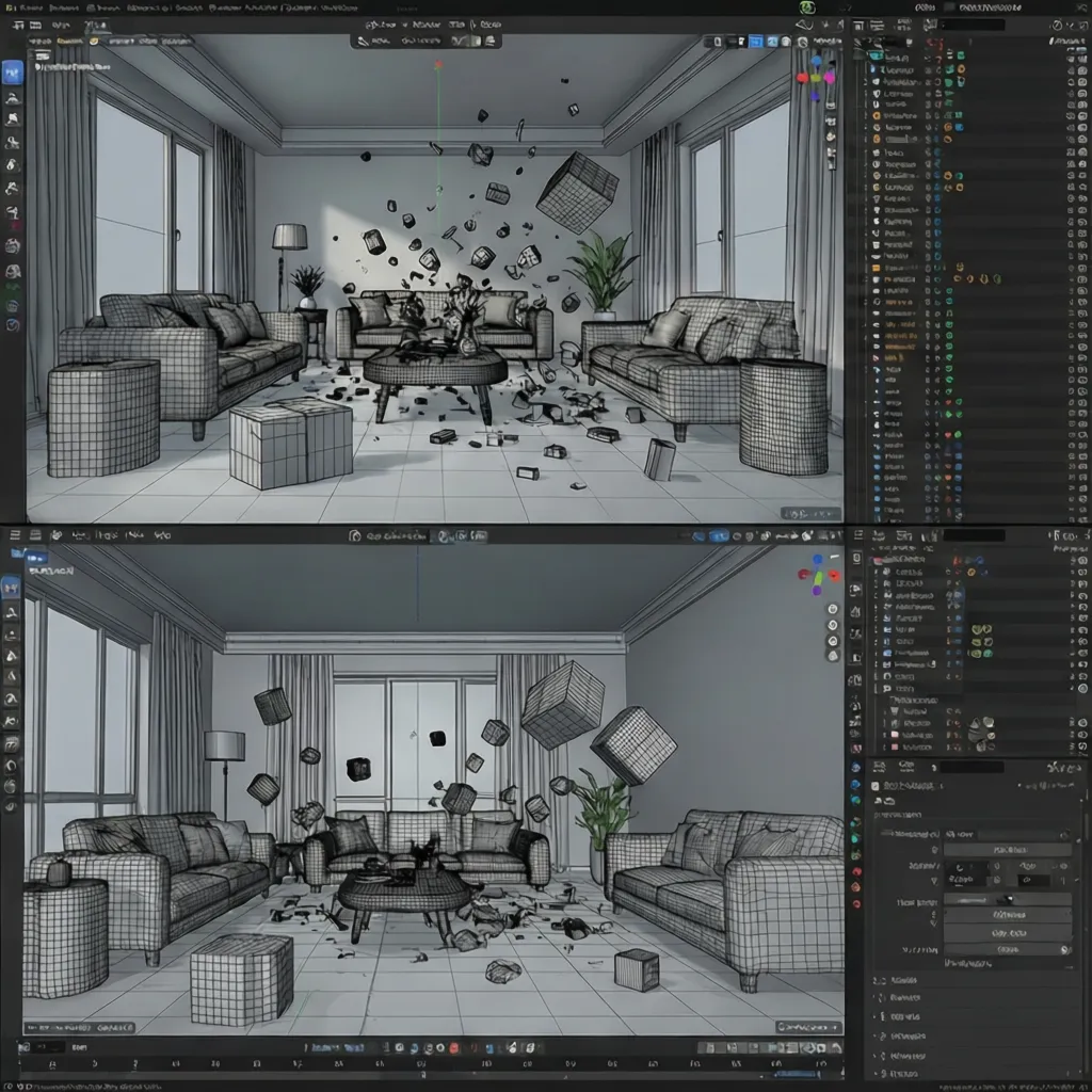 3D blockout modeling using primitive shapes in modeling software
