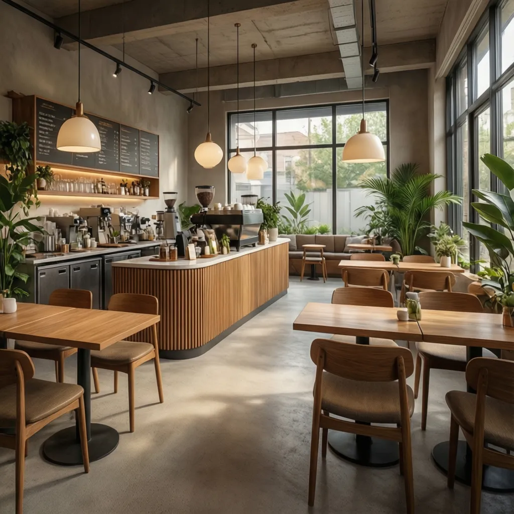 3D Cafe Visualization in Hospitality Architecture and Interior Design