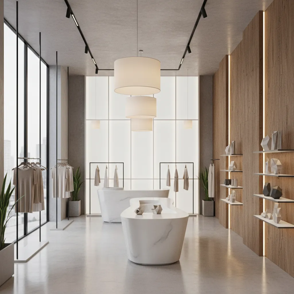 Render 3D de un espacio comercial antes de su construcción