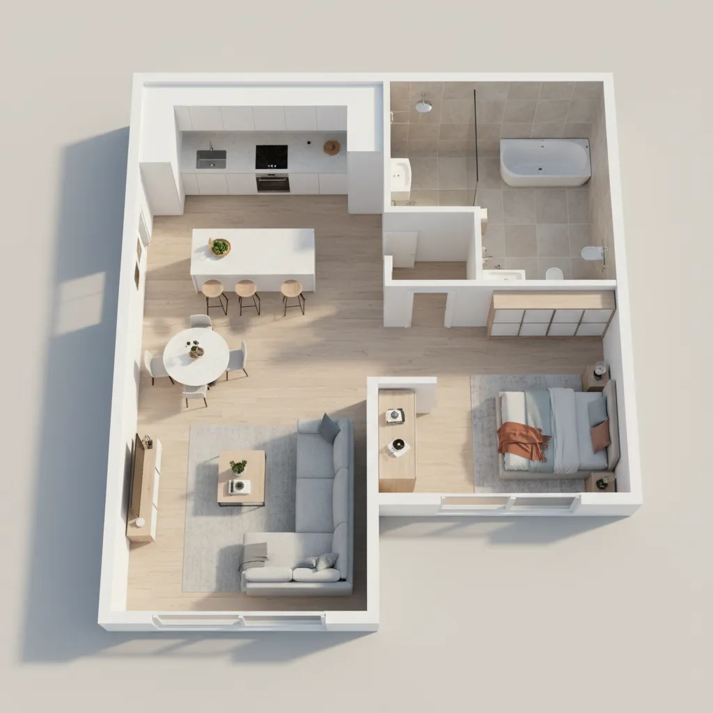Can't Read 2D Layouts? 3D Floor Plan Rendering Fixes It