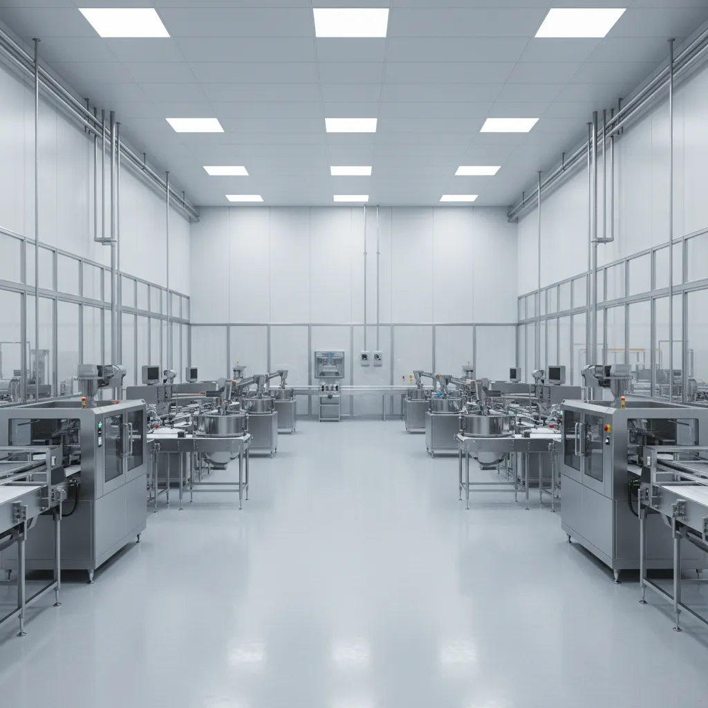 3D model of food processing plant interior layout