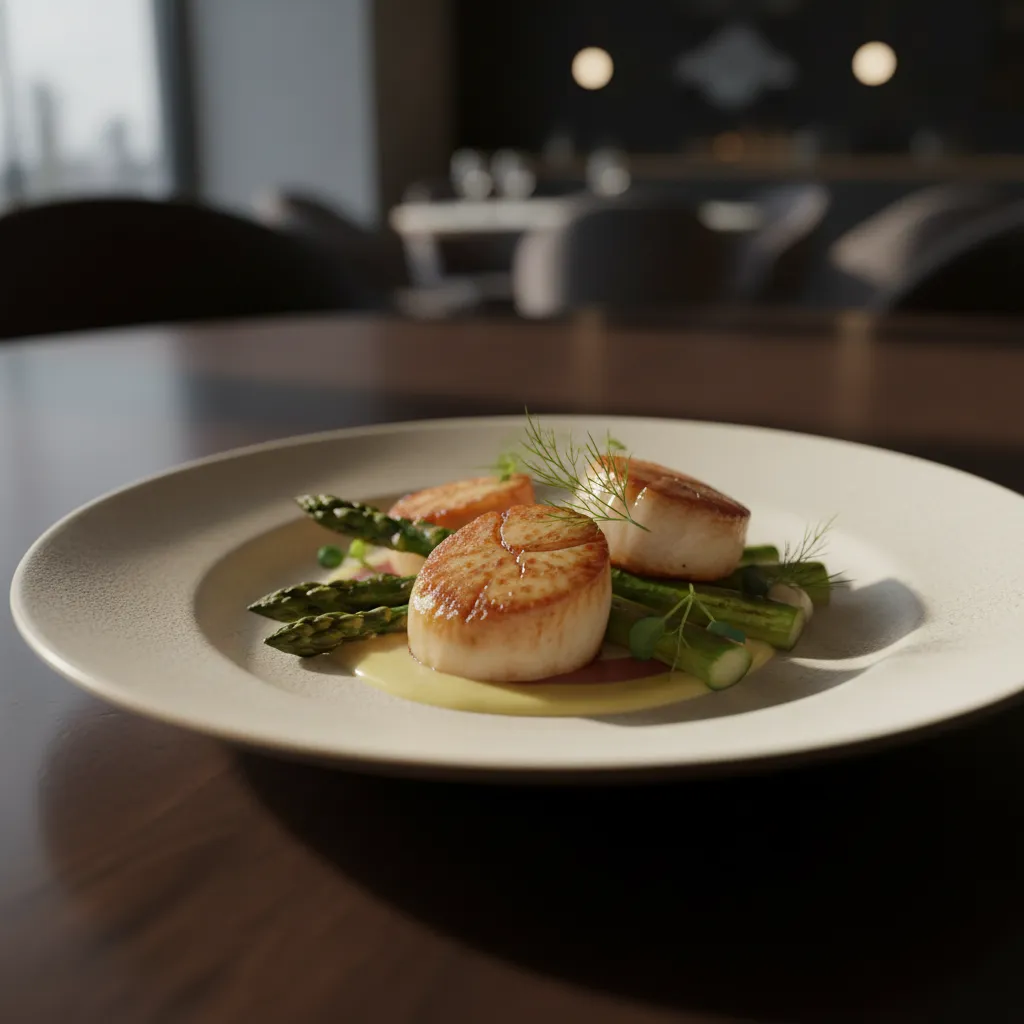 Final polished 3D rendered food composition with dramatic lighting and realistic textures
