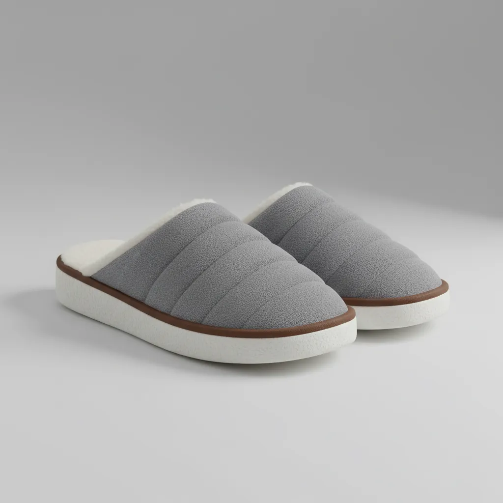 photorealistic 3D slippers product render for ecommerce listing