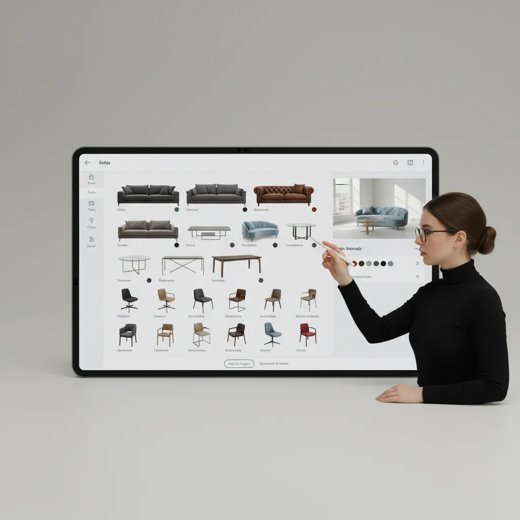 Biblioteca digital de muebles y objetos 3D para diseño interior