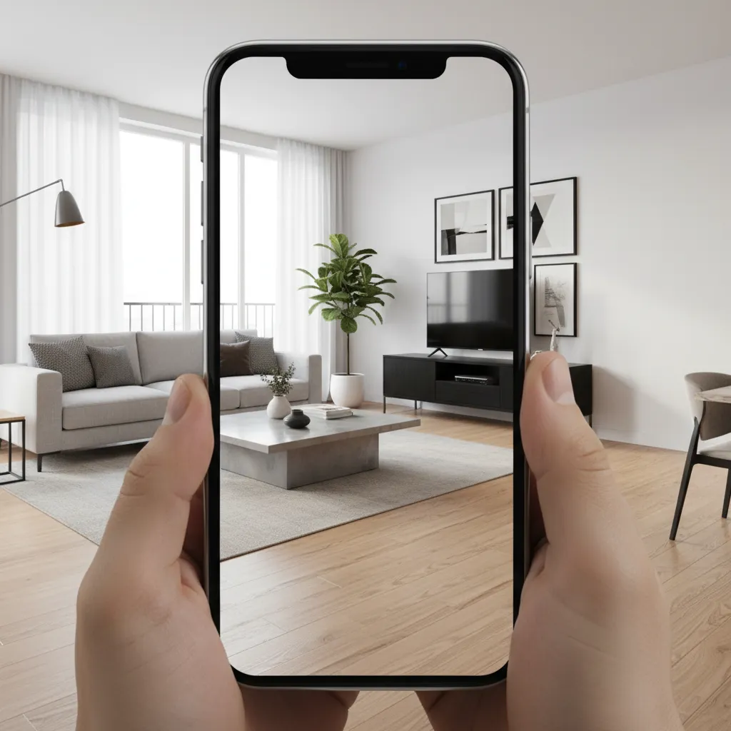 Visualización 3D de una vivienda creada desde una app móvil