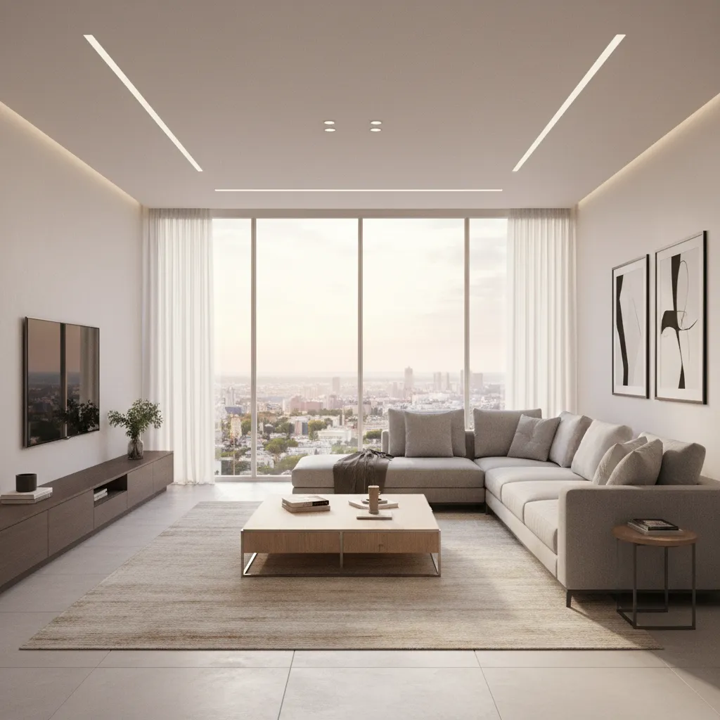 3D interior visualization of a living room created with home design CAD software