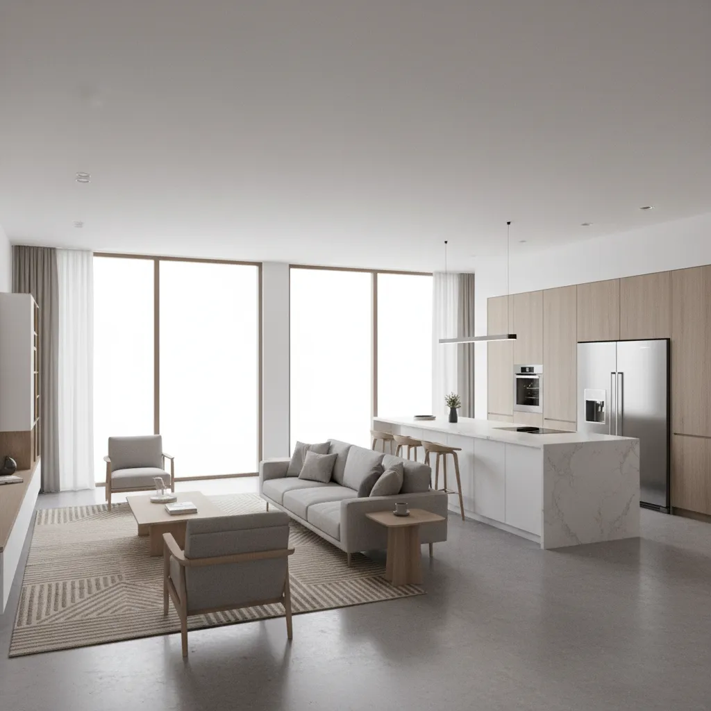 3D home layout preview generated from a floor plan creator app