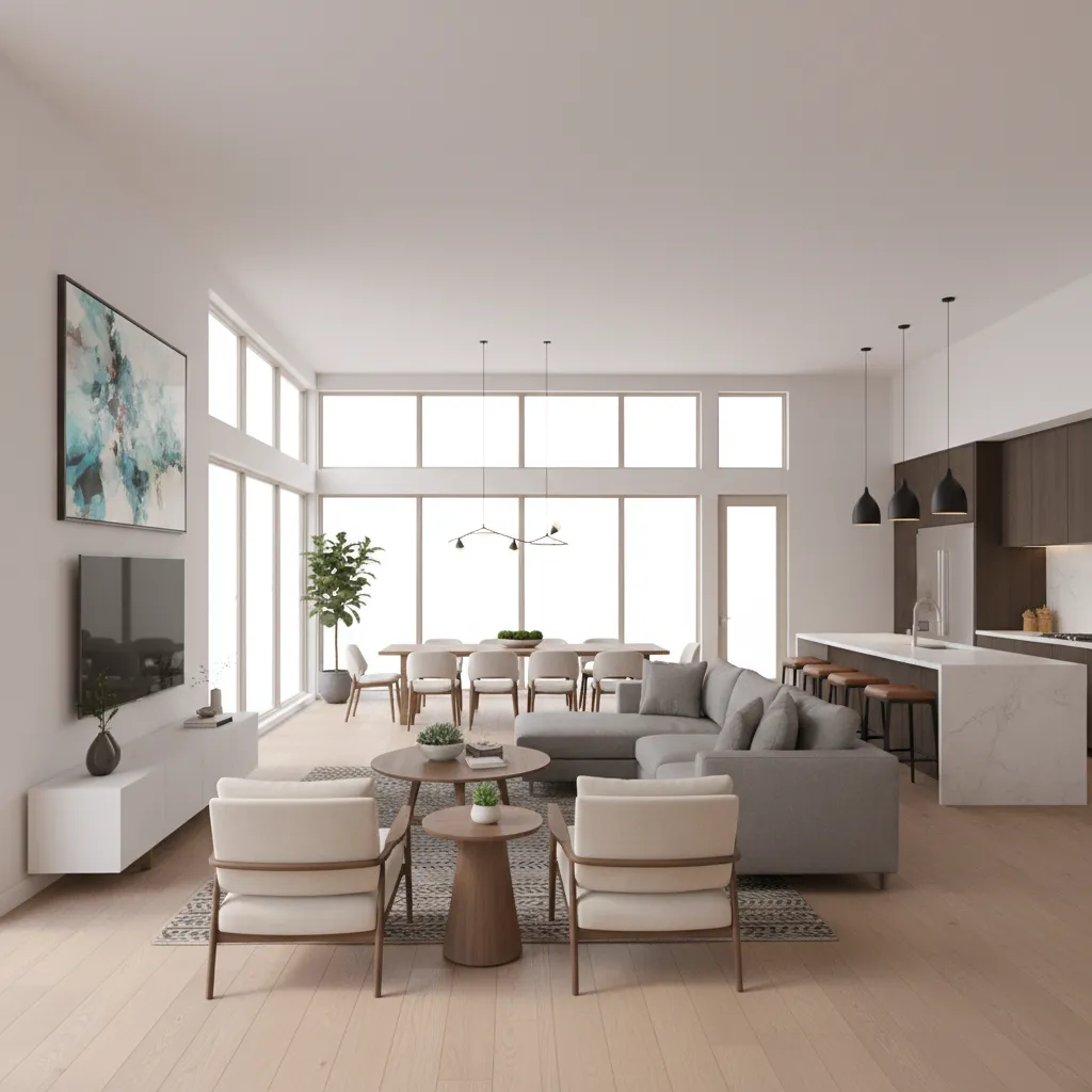Visualización 3D de la distribución interior de una casa