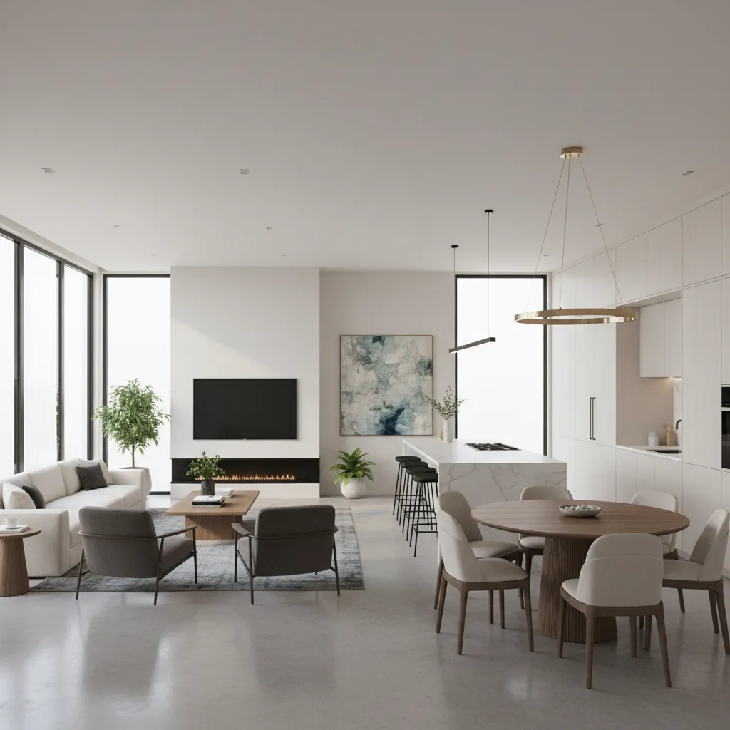 Realistic 3D home layout generated from floor plan software