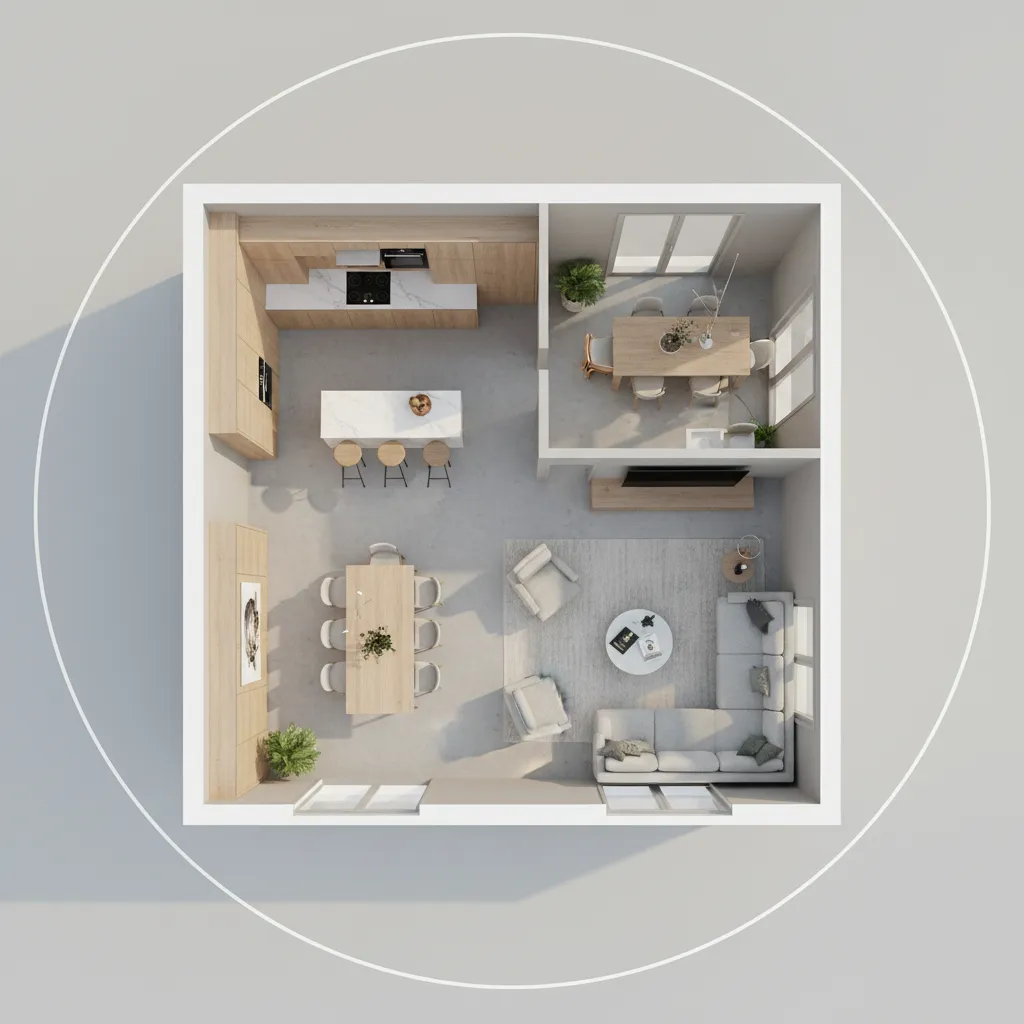 3d floor plan layout of home renovation project