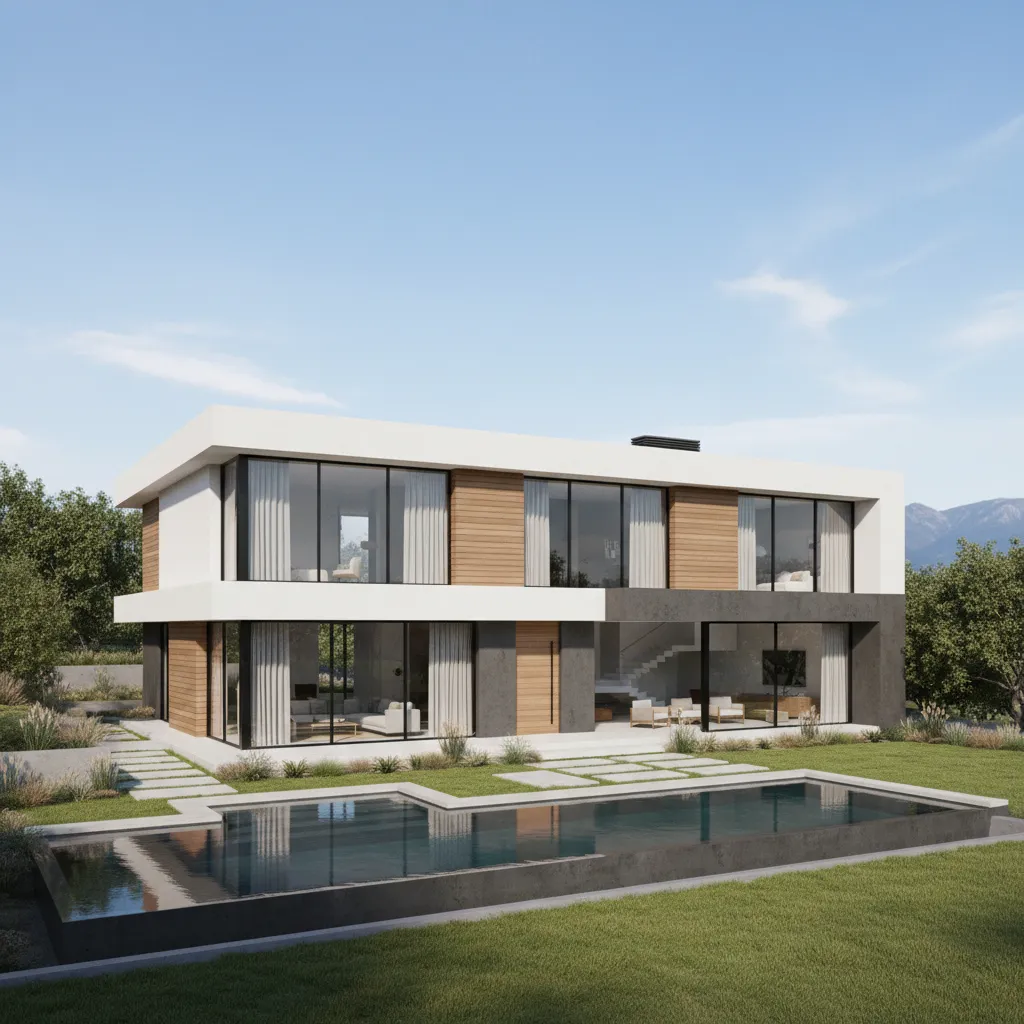 Visualisasi rumah 3D dari denah