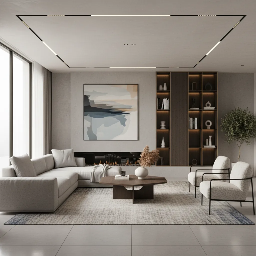 Render 3D de un diseño interior antes de la construcción