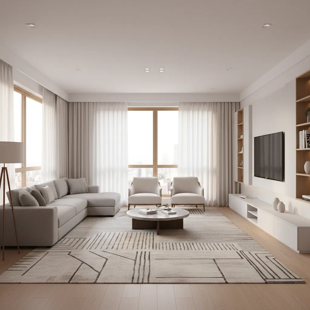 Modelo 3D de un salón creado con software de planificación de interiores