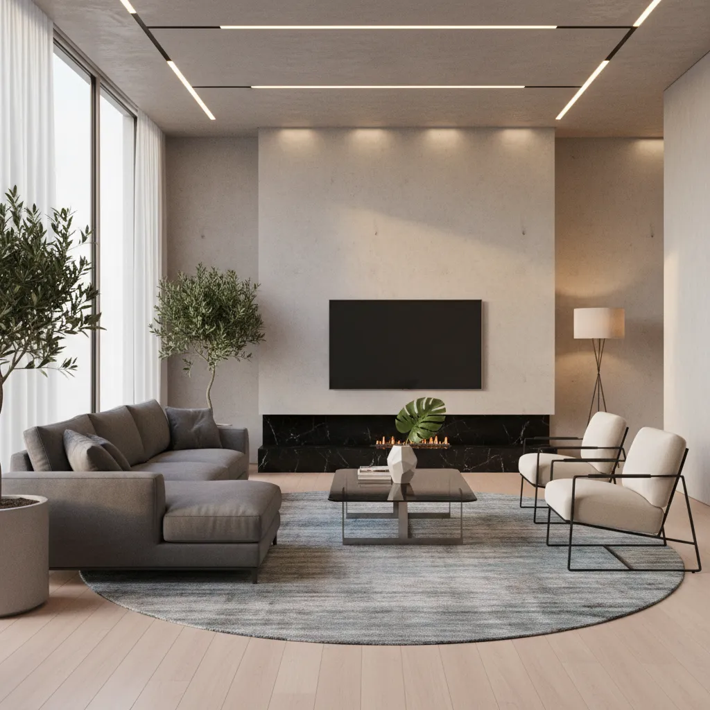 Render 3D realista de un proyecto de diseño interior