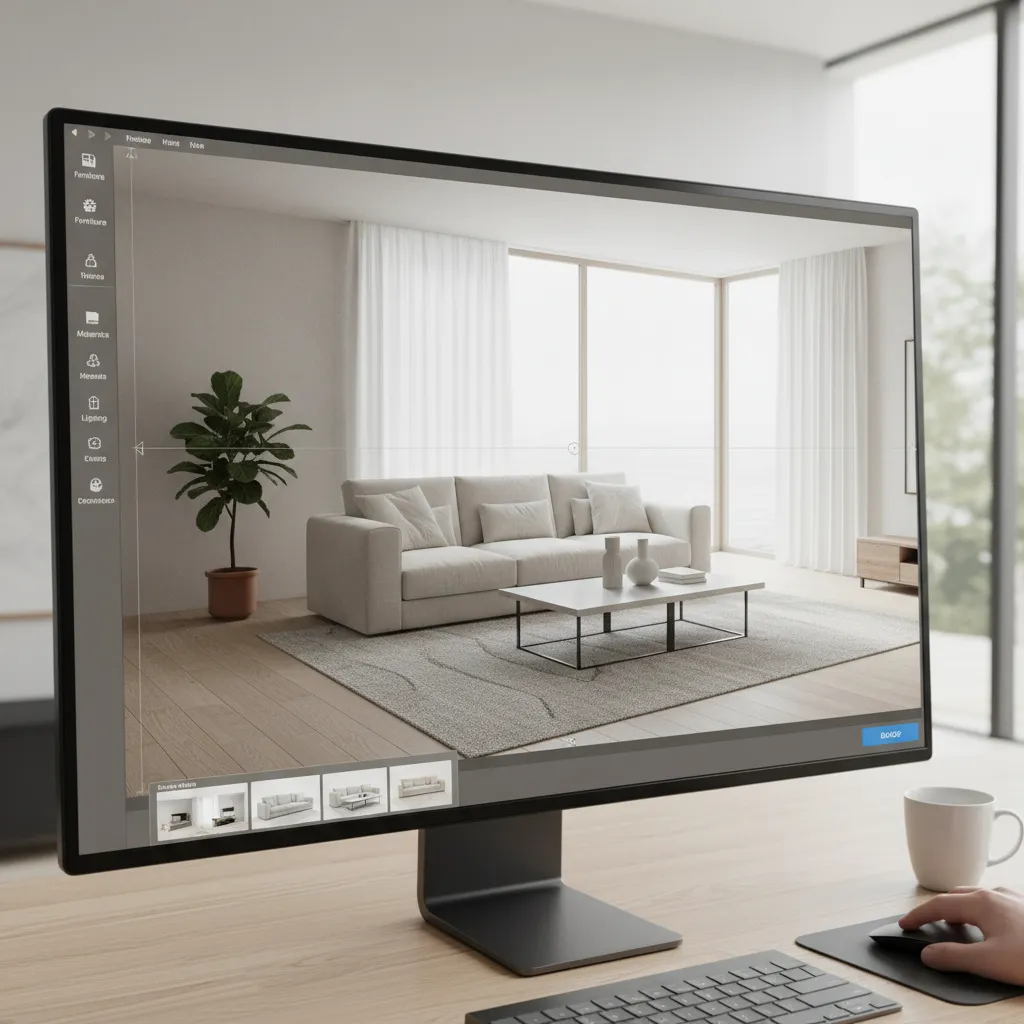 Programa de diseño de interiores en 3D para sofás