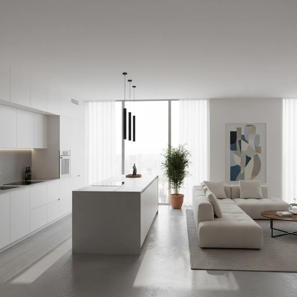 Visualización 3D de un proyecto de diseño interior residencial