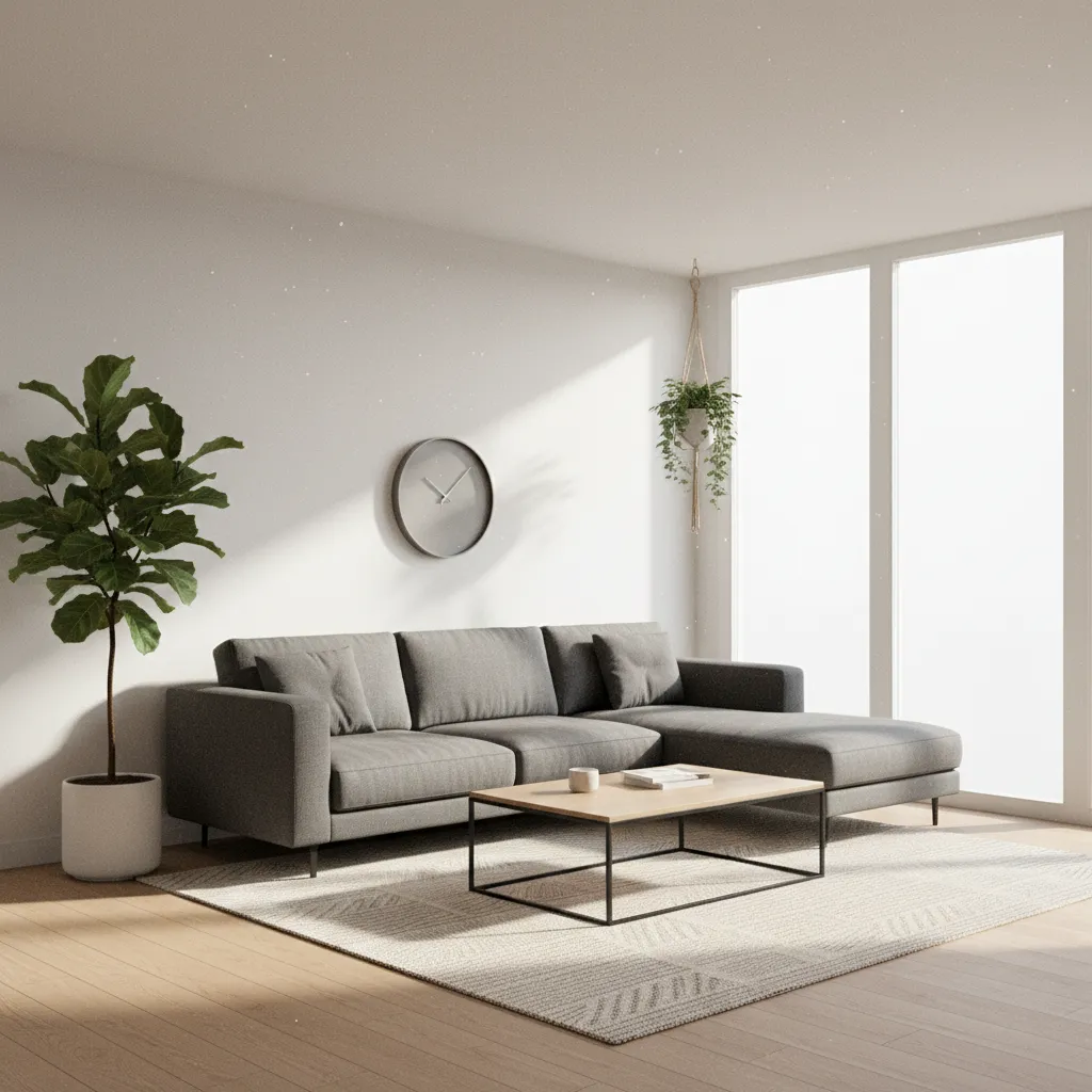 Visualización 3D de un salón generada con software de diseño interior