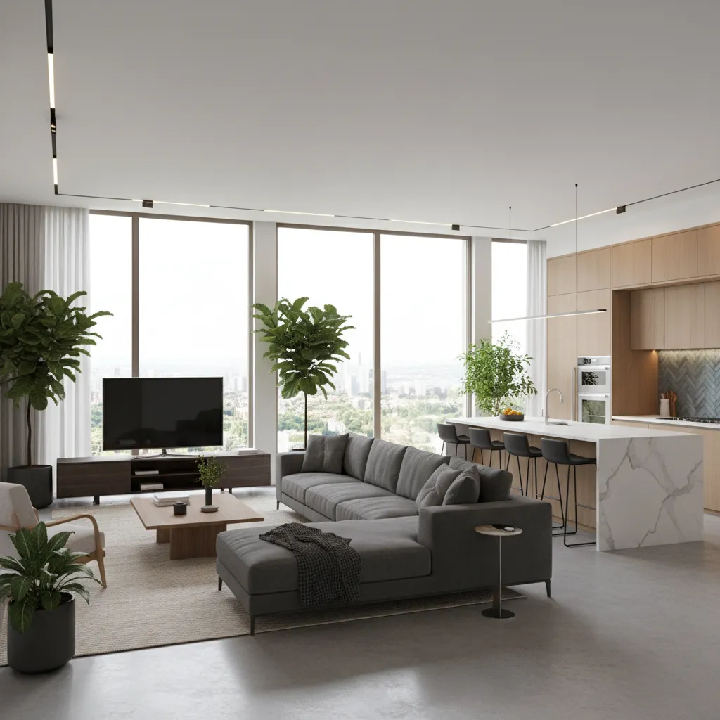 render interior realista generado desde un plano 3D