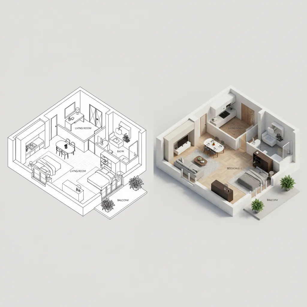3D Isometric vs 2D Floor Plans Which Should You Use