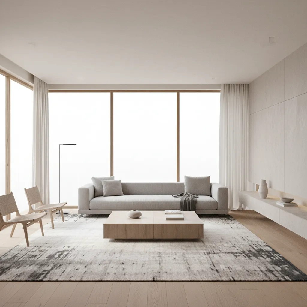 Render 3D de un salón moderno diseñado con software de interiores