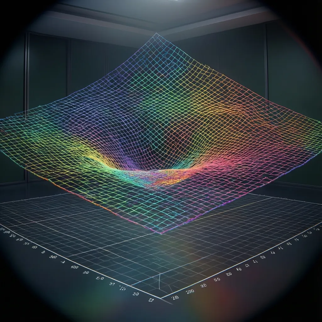 Interactive rotating 3D mathematical surface graph