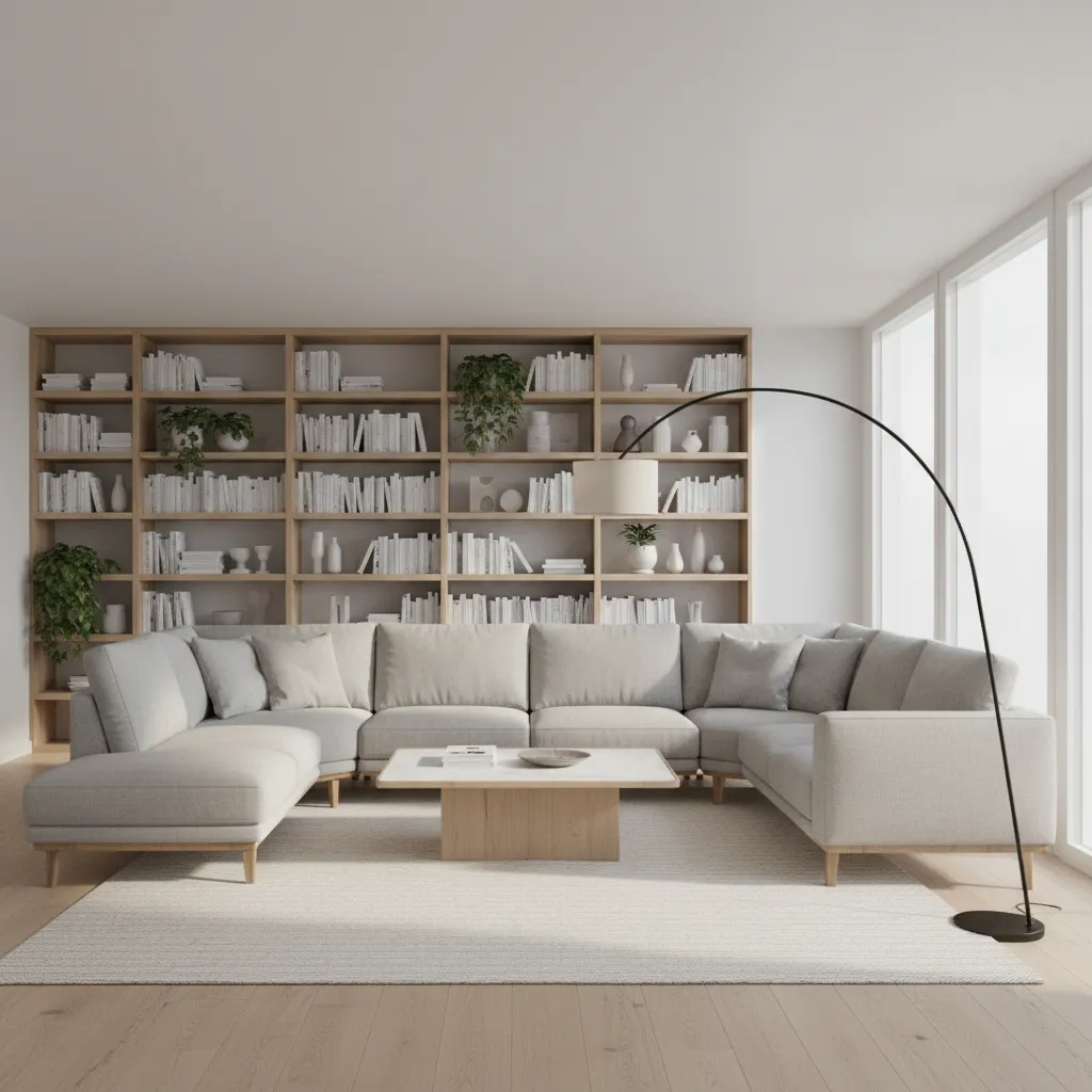 3D visualization of a living room created with mobile interior design software