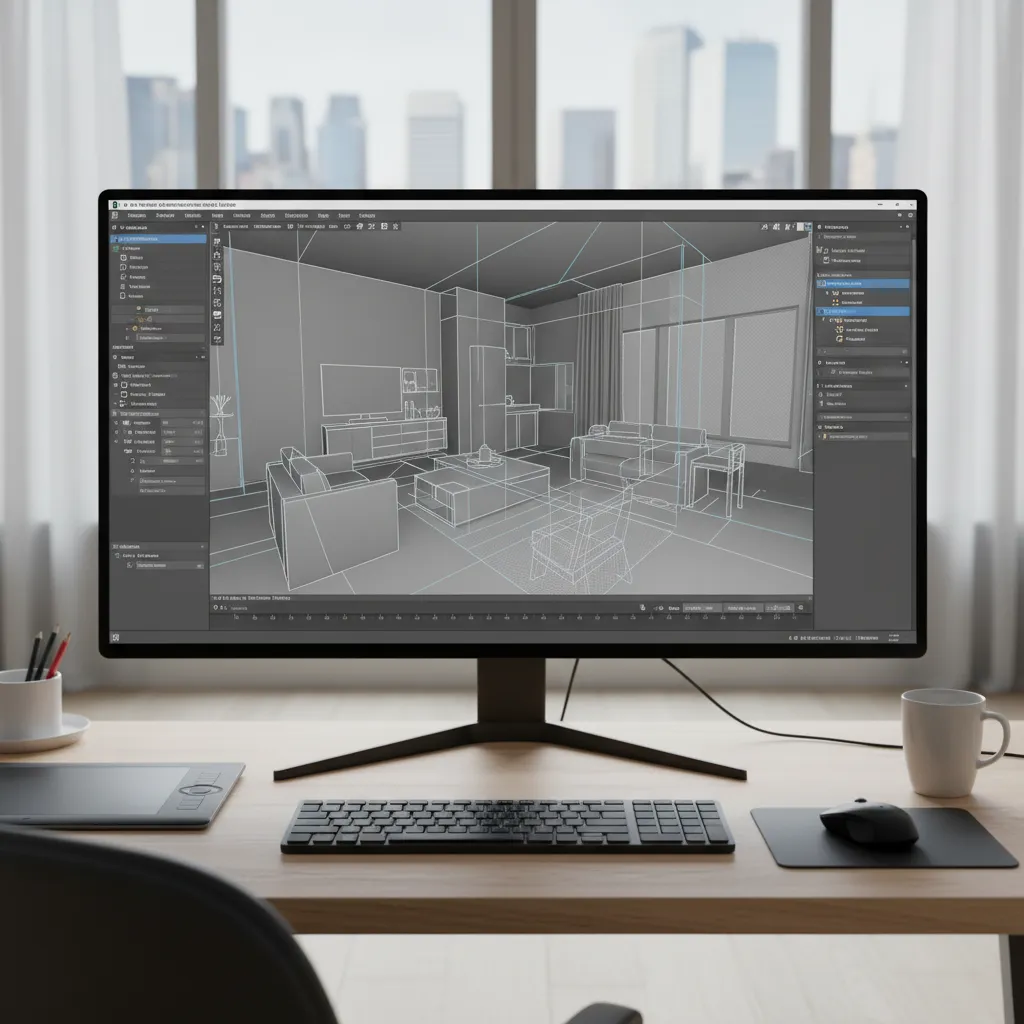 example of broken 3D model after import with missing textures and distorted geometry