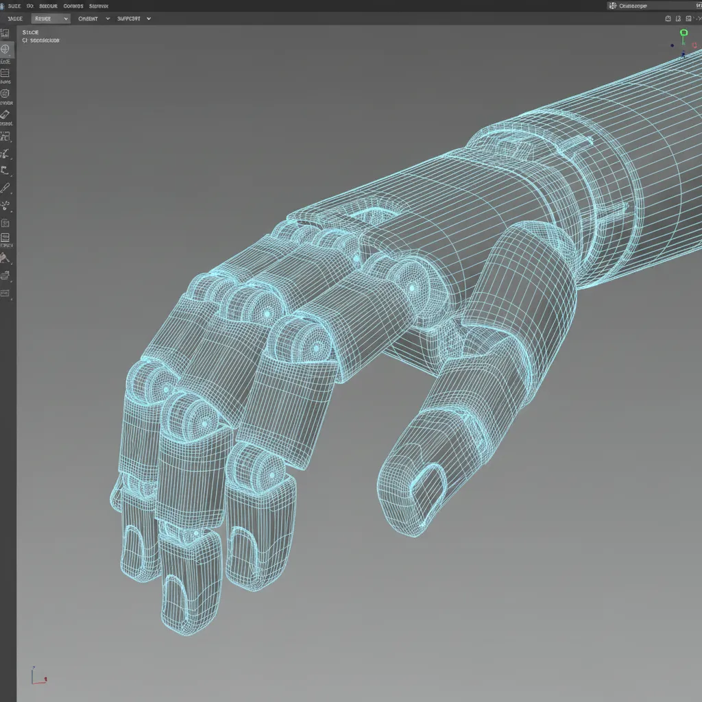 Example of a 3D model with highlighted removable section before printing