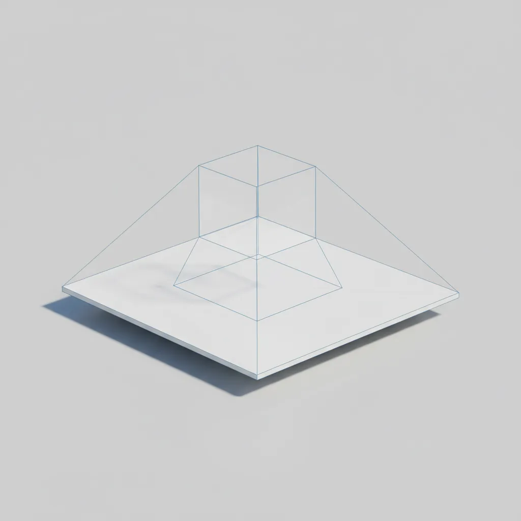 basic concept diagram showing how 3D geometry projects onto a 2D plane