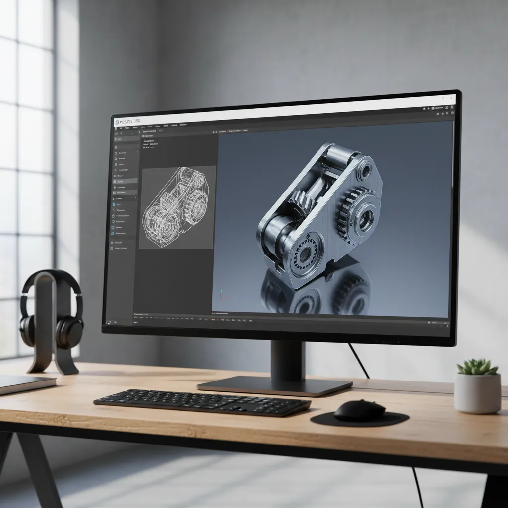 3D product model being rendered on a designer computer screen